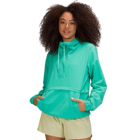 lululemon athletica Jackets & Blazers - Lululemon Jacket Pack Light Pullover Packable Paradise Green Gorpcore Hiking